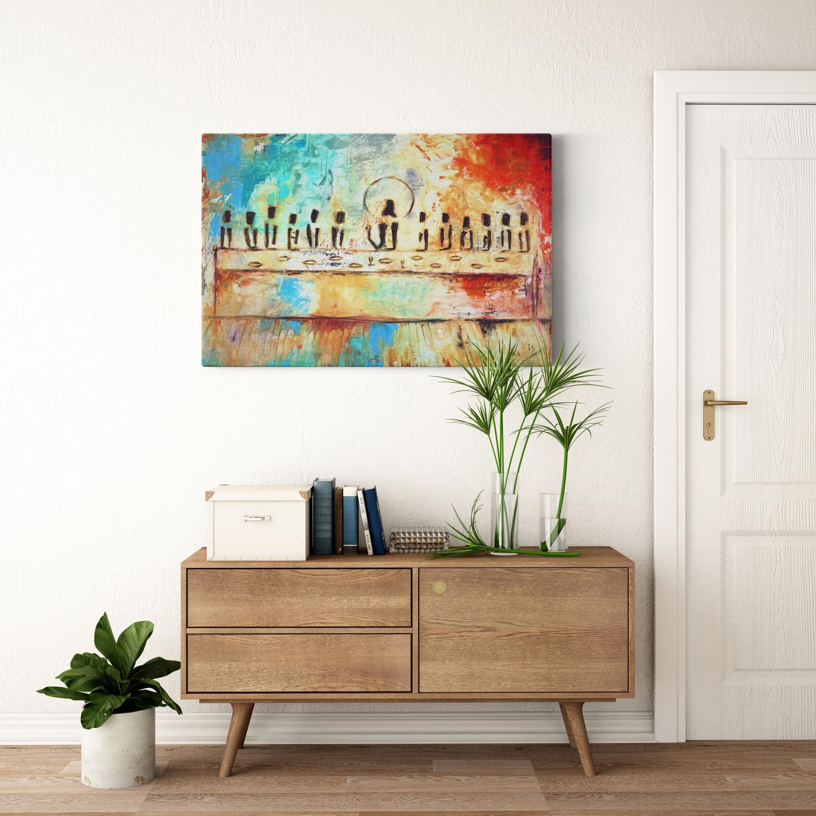 Last Supper artwork detail - christian wall art canvas print wall art
