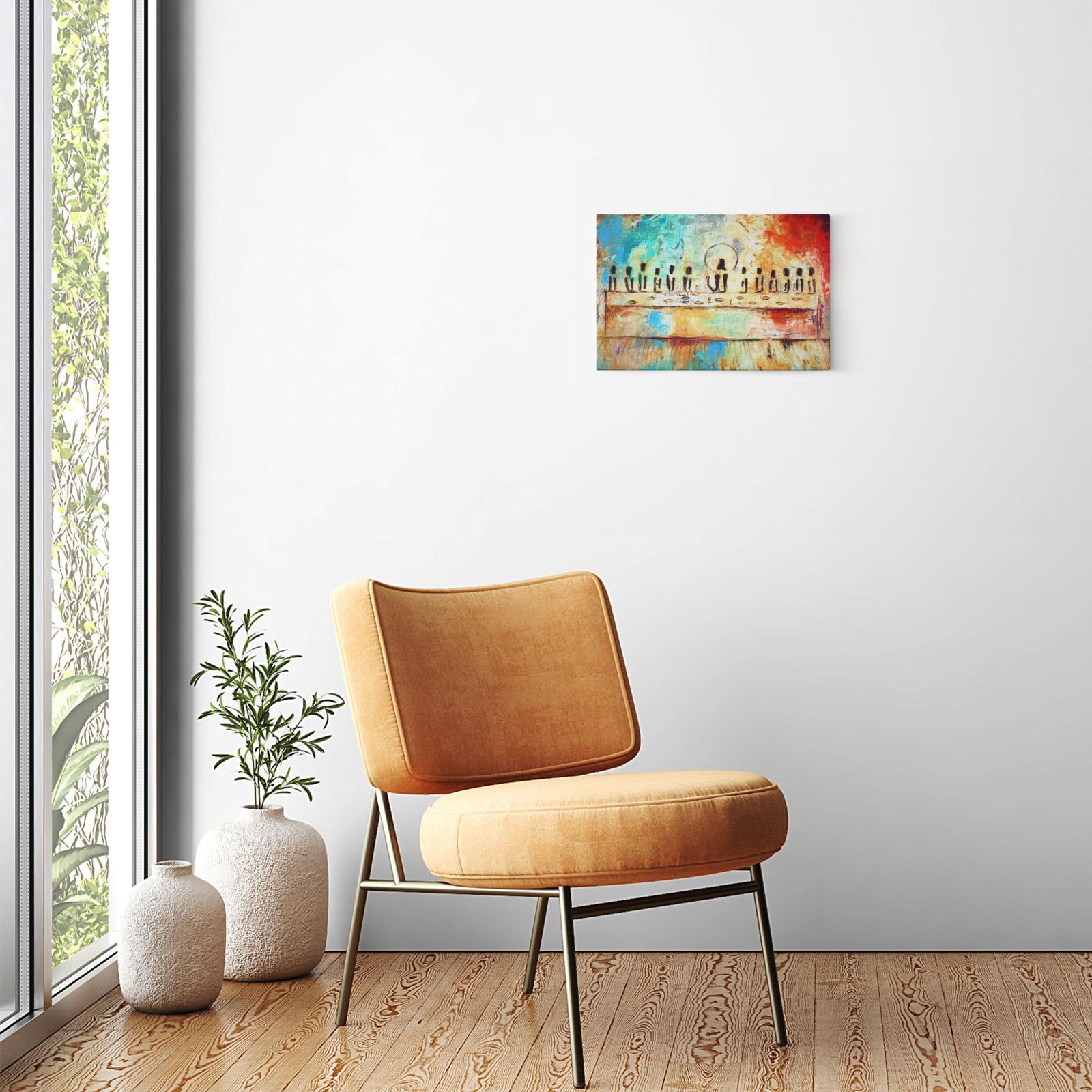 Last Supper artwork detail - christian wall art canvas print wall art