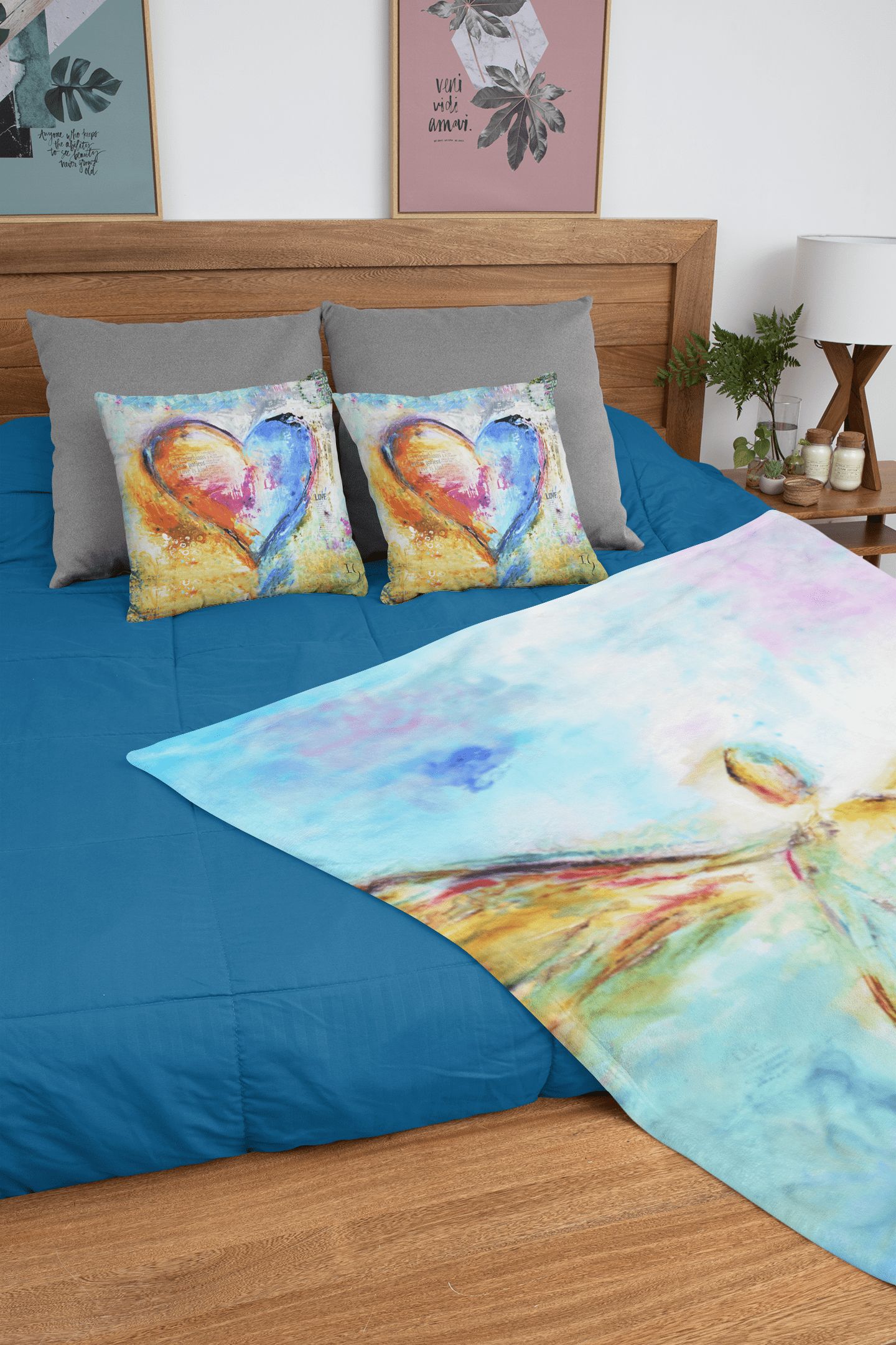 Blessed Beyond Measure Minky Blankets artwork detail - christian inspirational minky blanket wall art