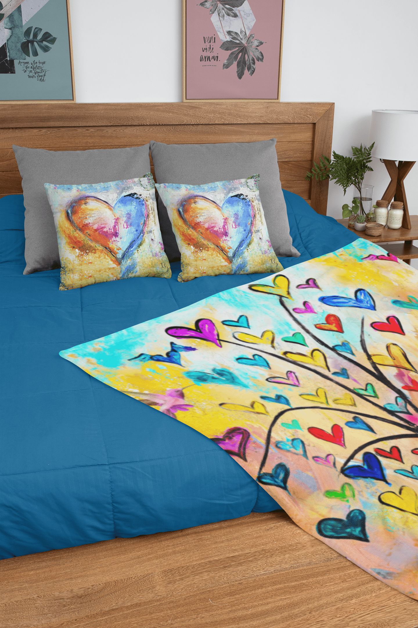 Tree of Hearts Minky Blankets artwork detail - christian inspirational minky blanket wall art