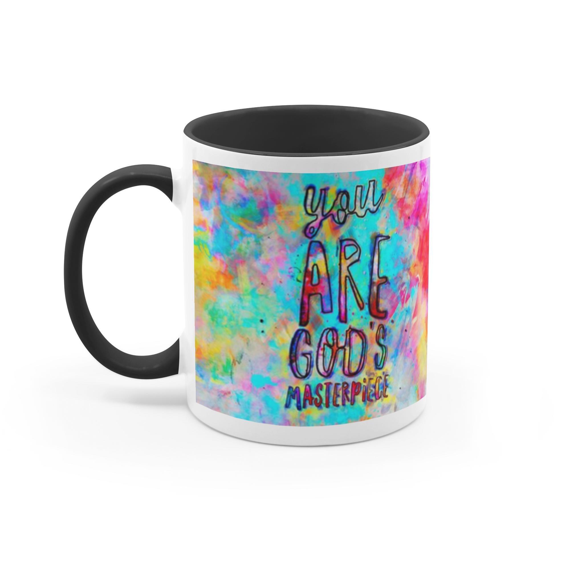 You are God's Masterpiece Interactive Mug artwork detail - interactive christian gift with augmented reality wall art