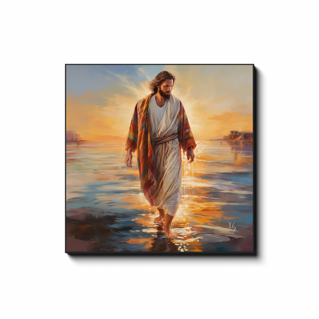 Jesus' Serenity - interactive canvas print that comes alive with mobile app by Ivan Guaderrama