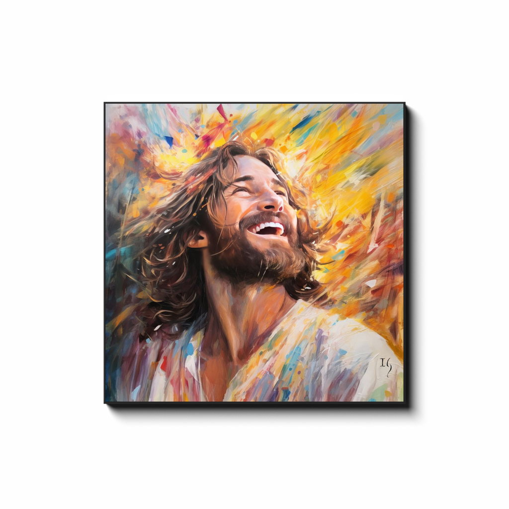 Jesus - Euphoria in Divine Radiance - interactive canvas print that comes alive with mobile app by Ivan Guaderrama