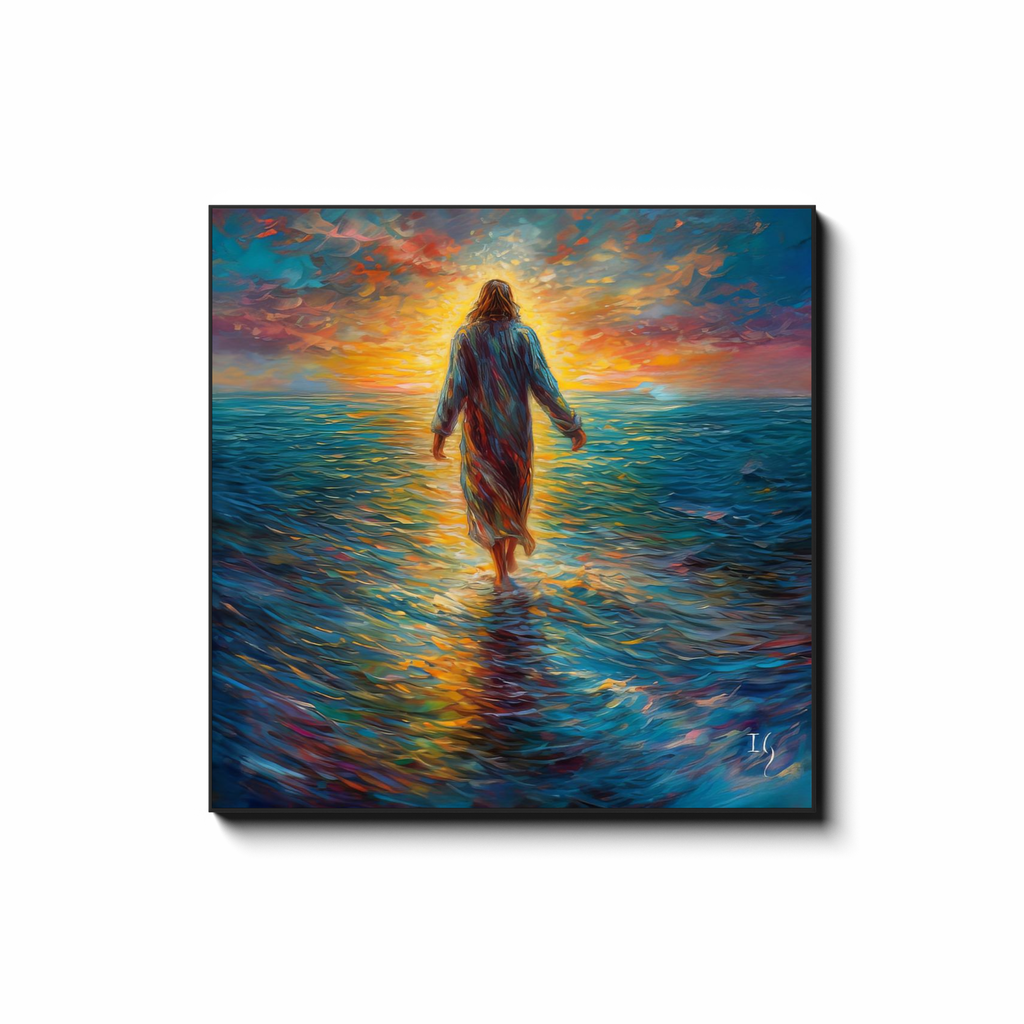 Serene Savior Jesus - smiling Jesus painting by Ivan Guaderrama