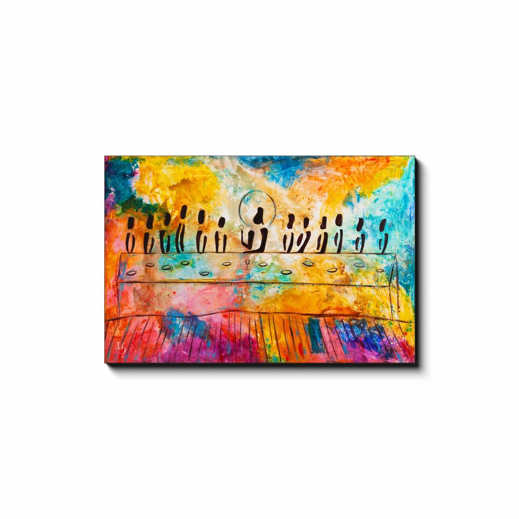 Last Supper Bible - christian wall art canvas print by Ivan Guaderrama