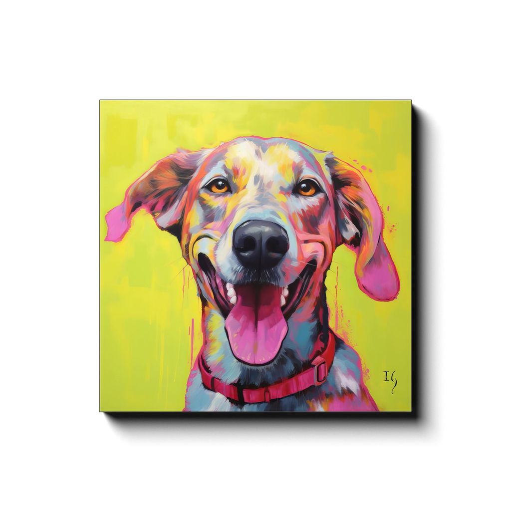 Emerald Enchantment canvas print in room setting - pet portrait art by Ivan Guaderrama