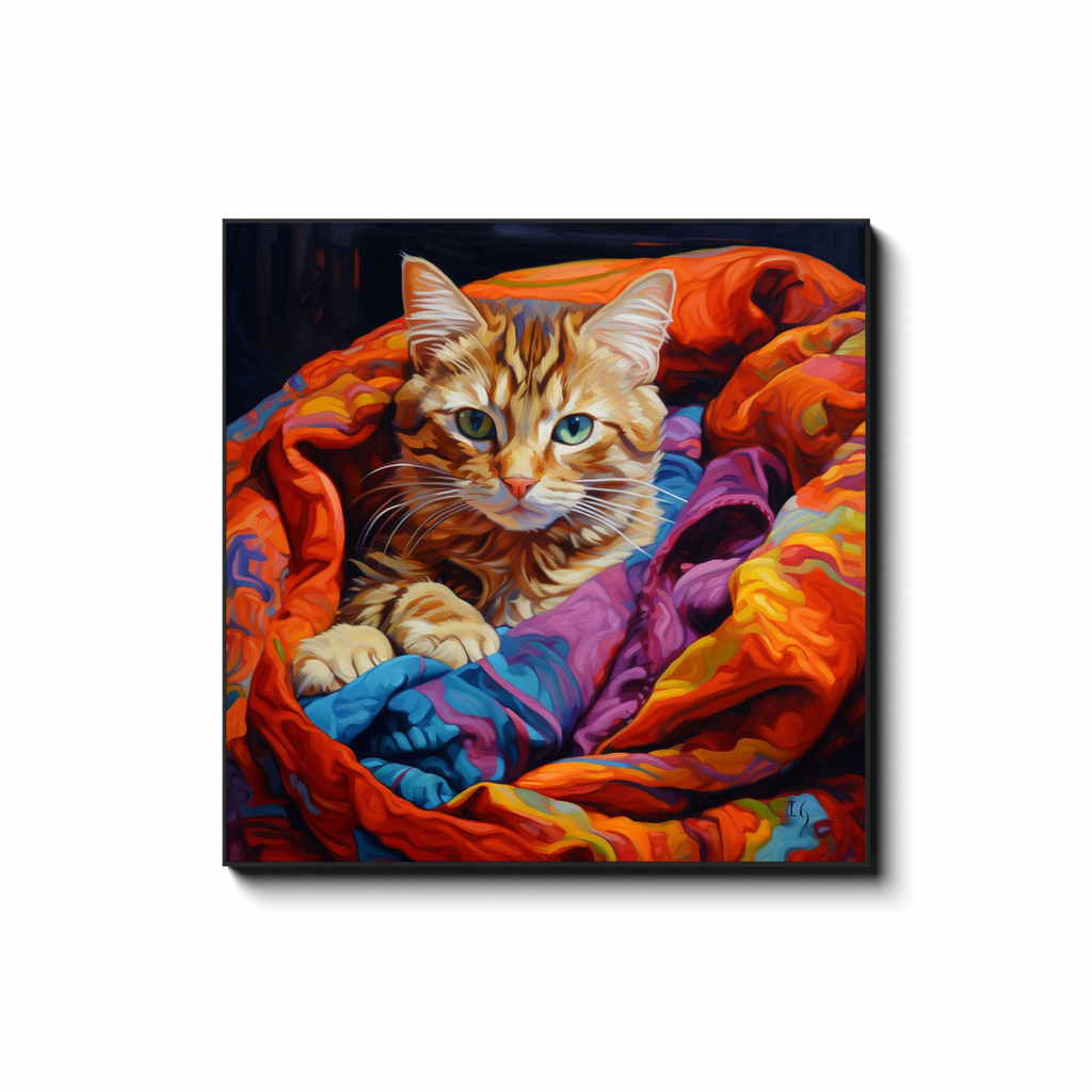 A Colorful Encounter - colorful pet portrait art by Ivan Guaderrama