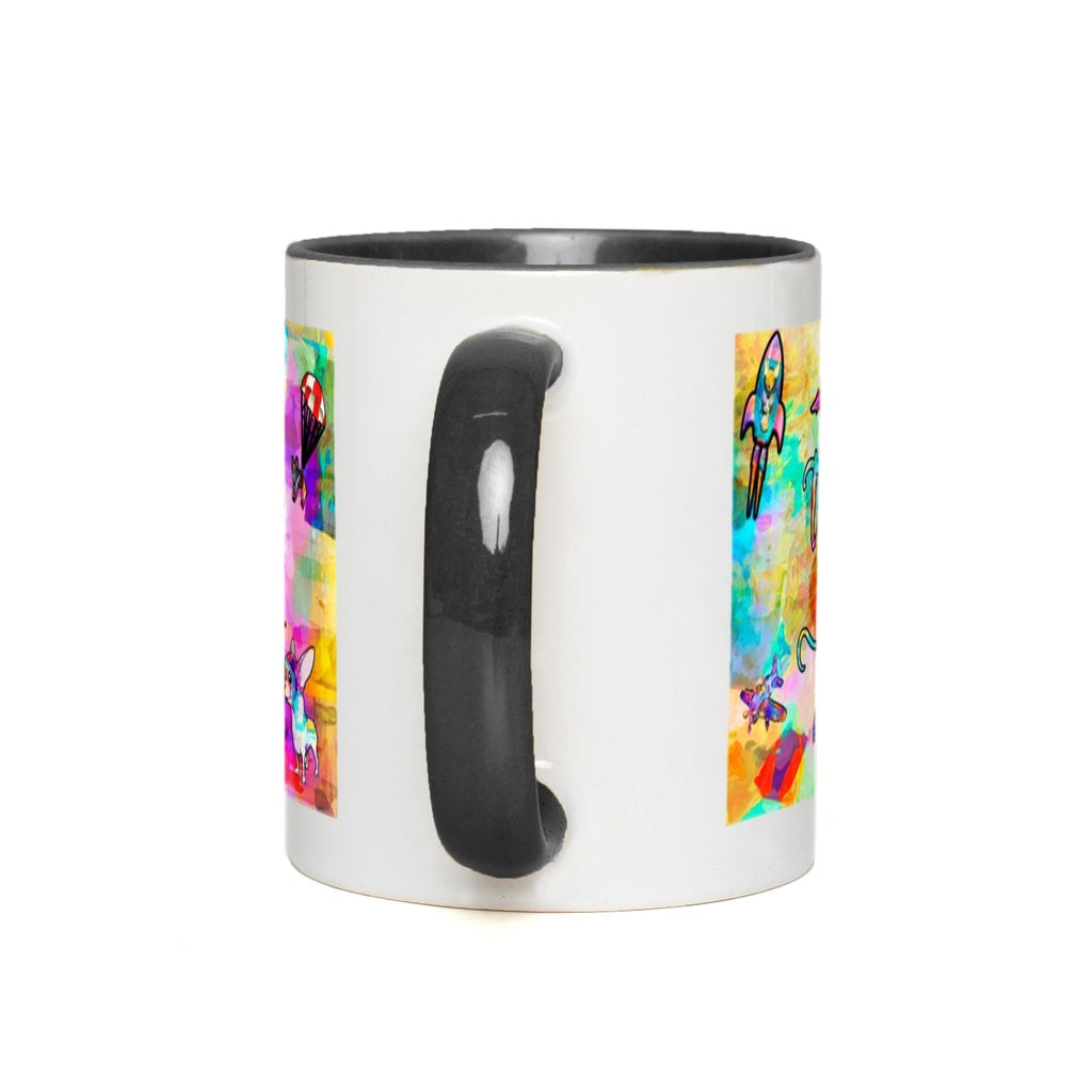 Today I Choose Joy Interactive Mug canvas print in room setting - interactive art by Ivan Guaderrama