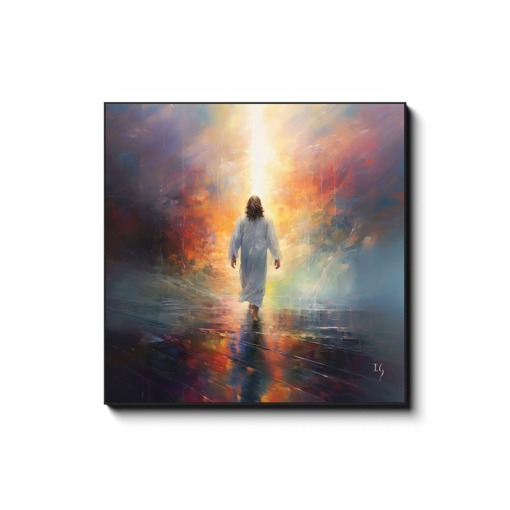 The Prince of Peace, Jesus — smiling Jesus painting radiating royal calm and divine sovereignty, contemporary Christian wall art by Ivan Guaderrama