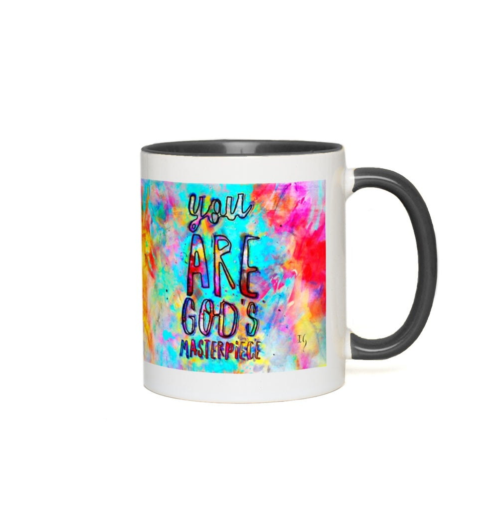 You are God's Masterpiece Interactive Mug canvas print in room setting - interactive art by Ivan Guaderrama