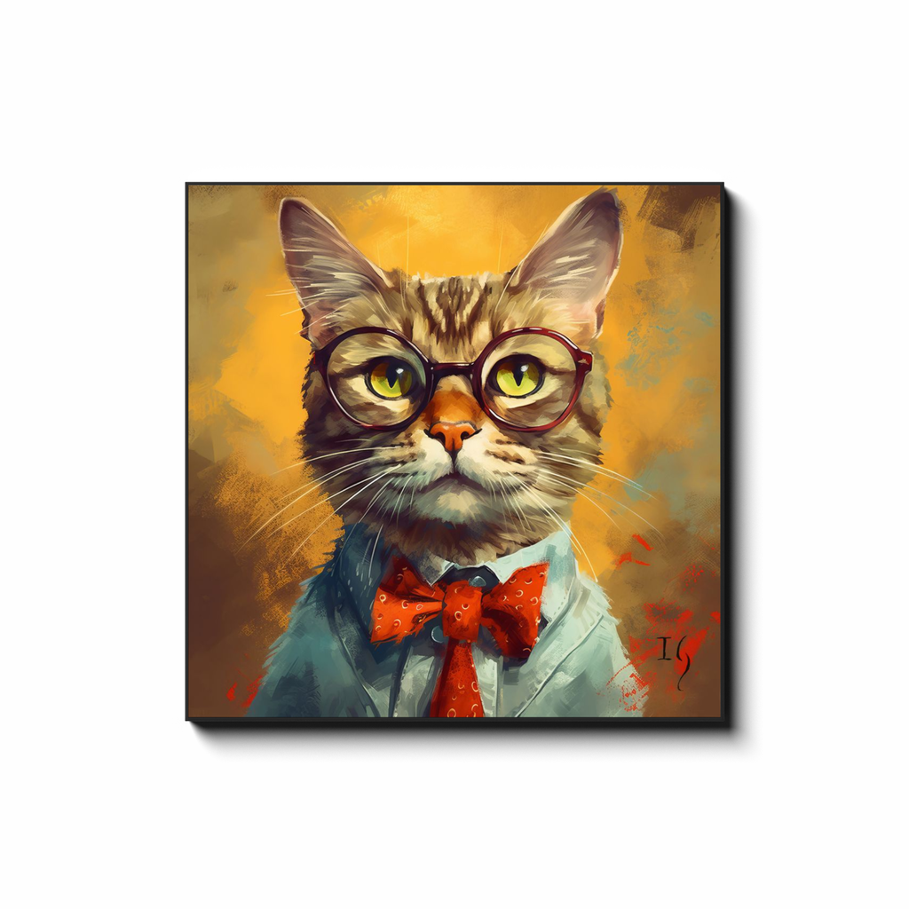Warmth and Wisdom - colorful pet portrait art by Ivan Guaderrama
