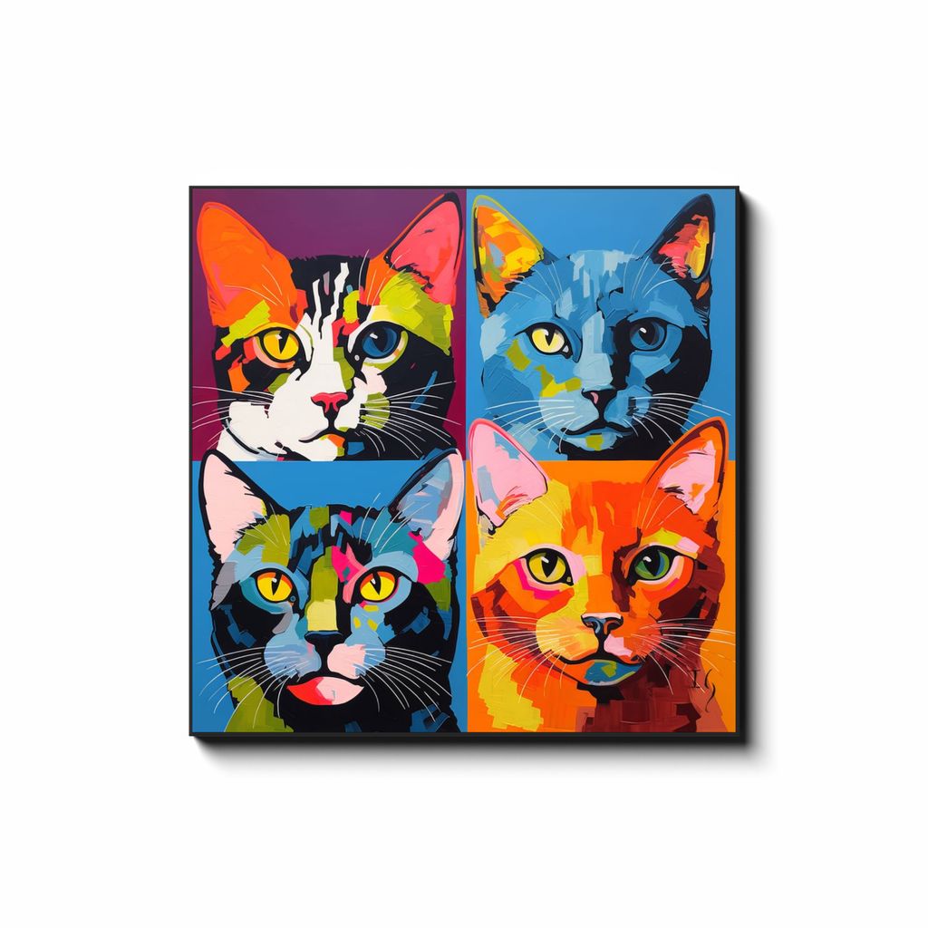 Colorful Quadrant - colorful pet portrait art by Ivan Guaderrama