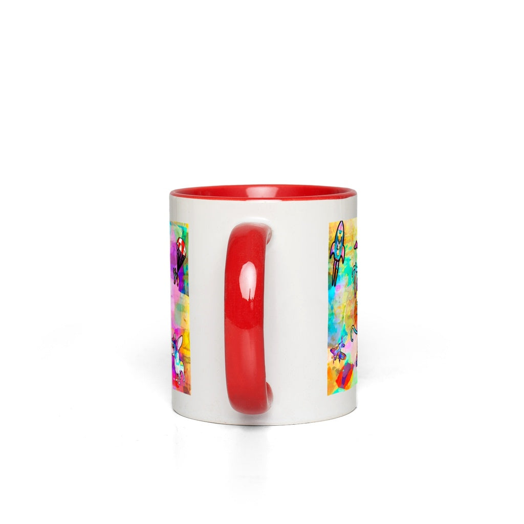 Today I Choose Joy Interactive Mug canvas print in room setting - interactive art by Ivan Guaderrama