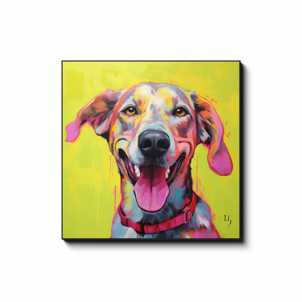 Emerald Enchantment - colorful pet portrait art by Ivan Guaderrama