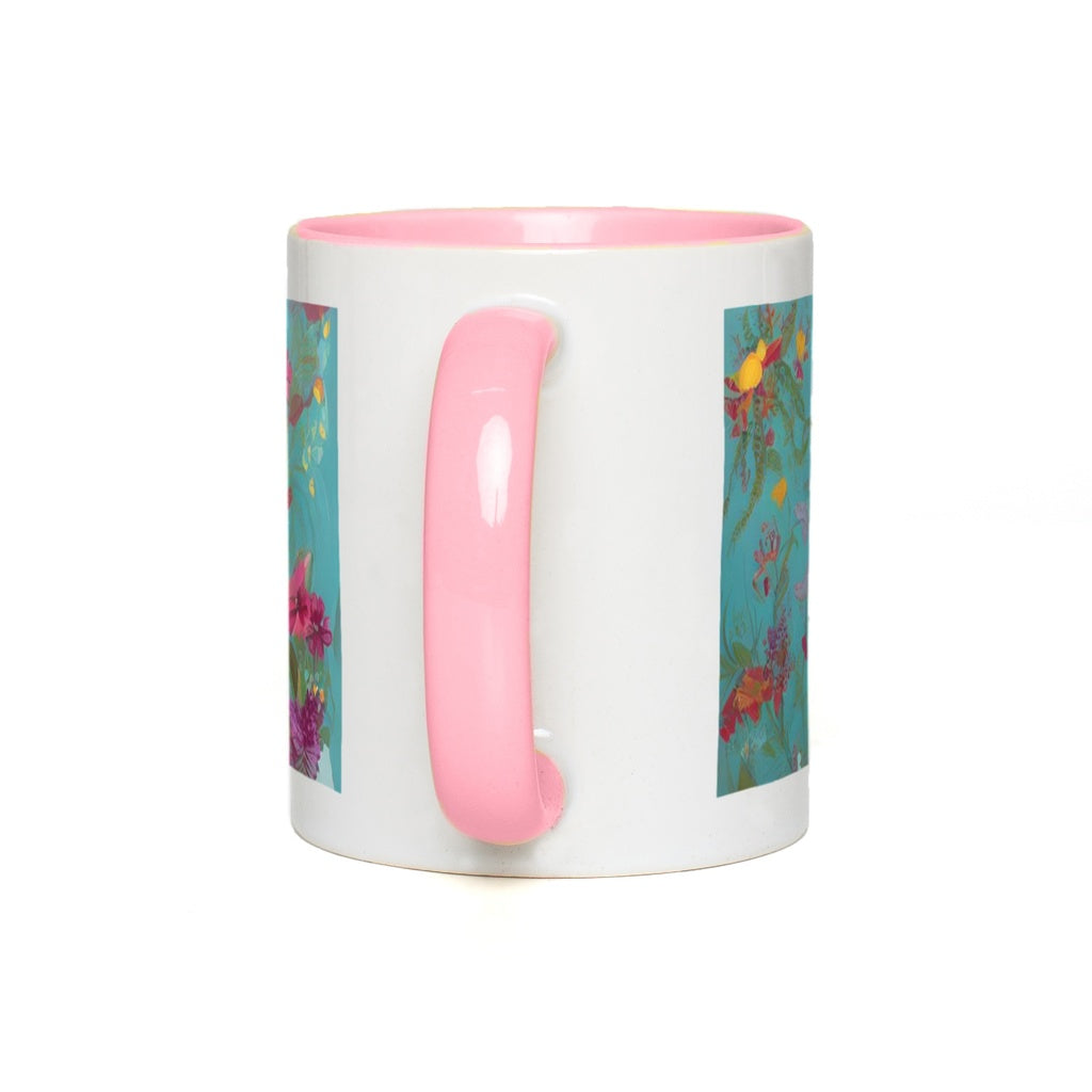 Garden of Companionship - Mugs canvas print in room setting - interactive art by Ivan Guaderrama
