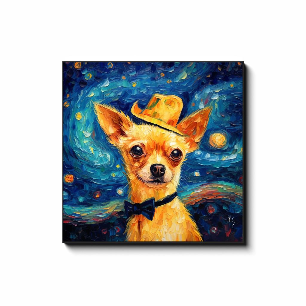 Twinkle in Canine Eyes - colorful pet portrait art by Ivan Guaderrama