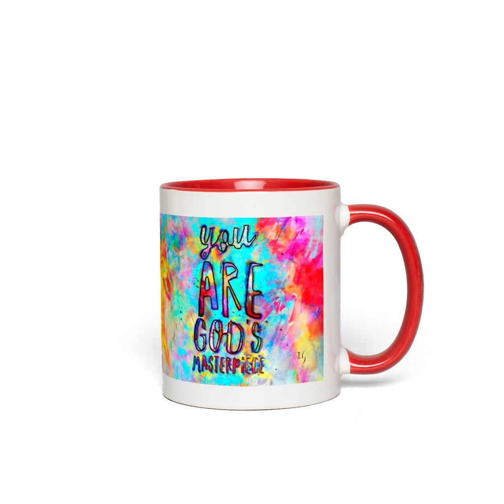 You are God's Masterpiece Interactive Mug canvas print in room setting - interactive art by Ivan Guaderrama