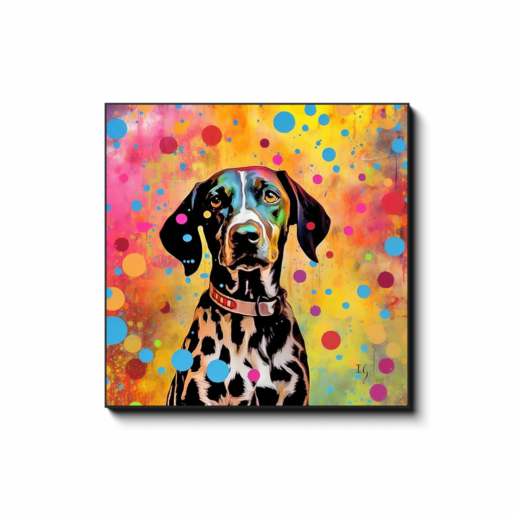 Spotted Charm - colorful pet portrait art by Ivan Guaderrama