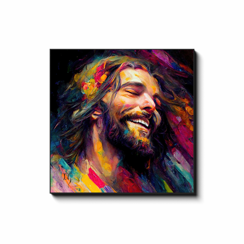 Jesus- loving lord - smiling Jesus painting by Ivan Guaderrama