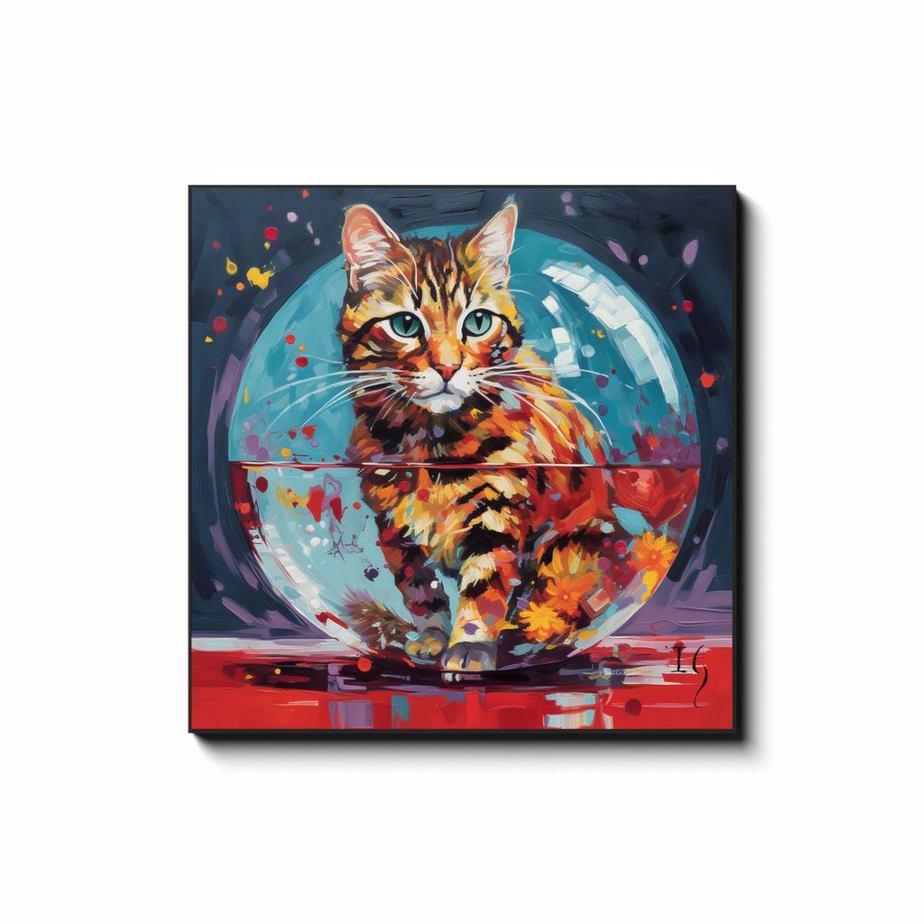 Defying the Rules - colorful pet portrait art by Ivan Guaderrama