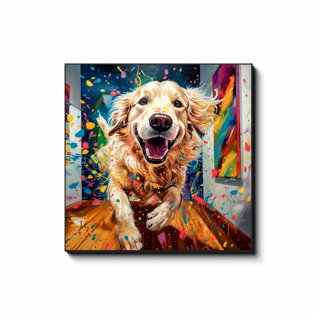 Euphoric Spectrum - colorful pet portrait art by Ivan Guaderrama