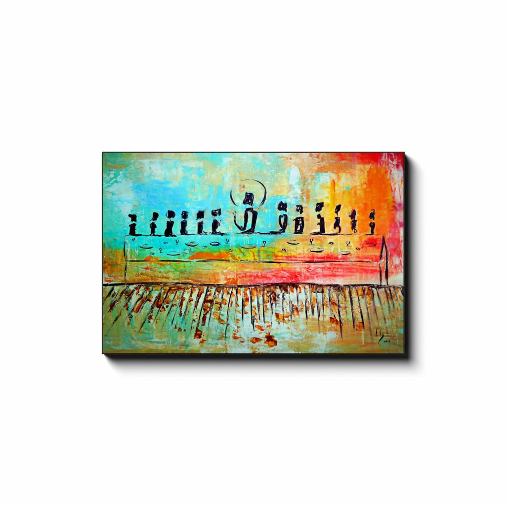 The Last Supper canvas print in room setting - christian wall art by Ivan Guaderrama