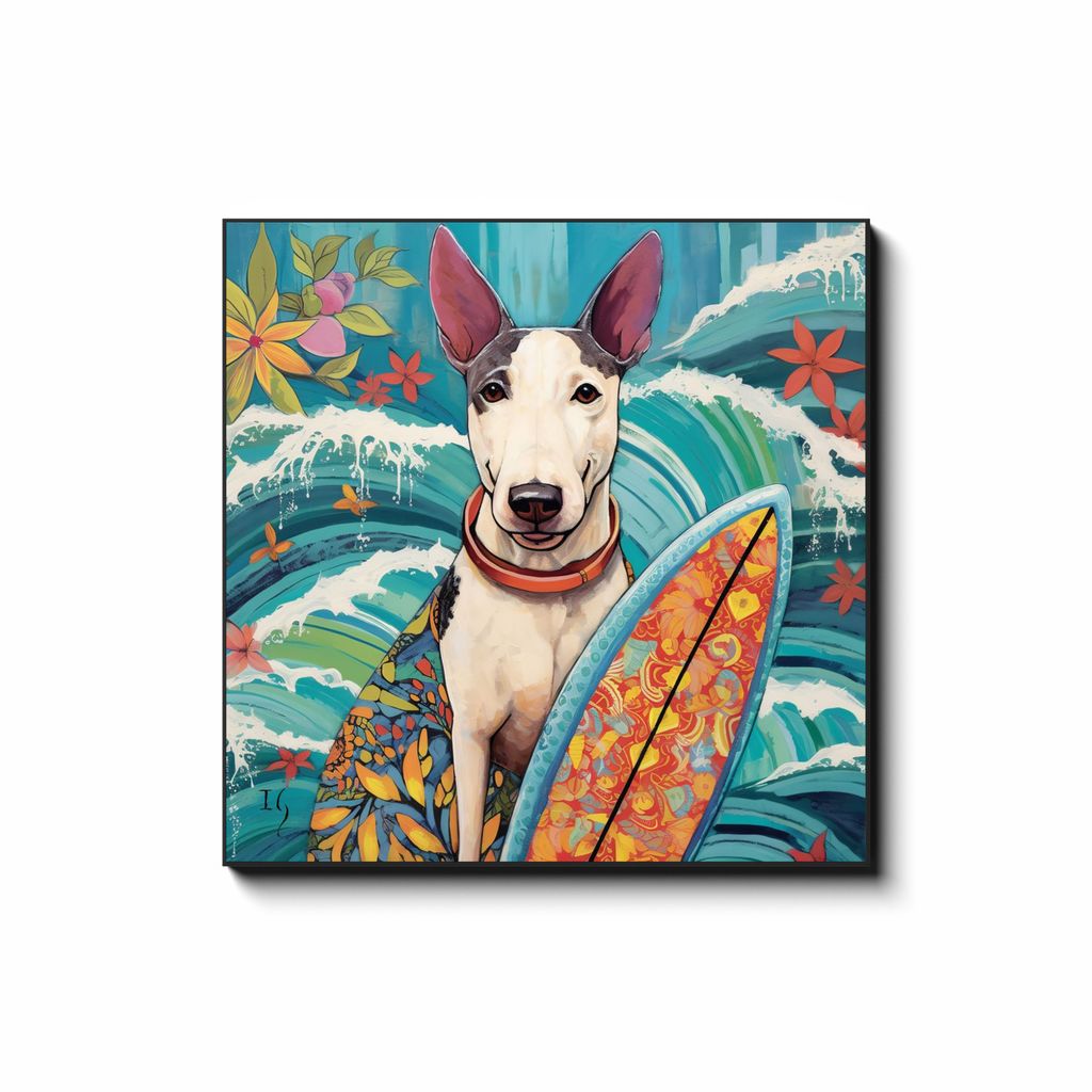 Ode to Wild Waves - colorful pet portrait art by Ivan Guaderrama