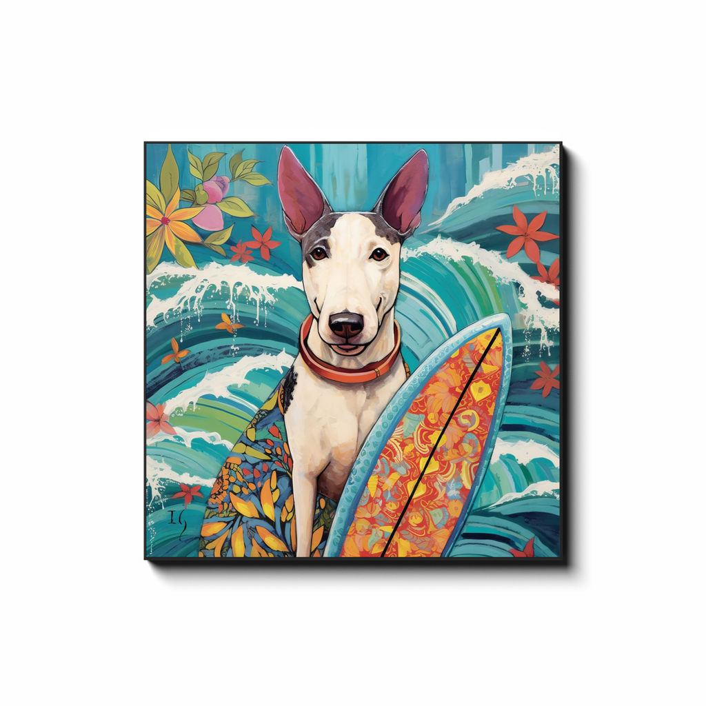 Ode to Wild Waves - colorful pet portrait art by Ivan Guaderrama
