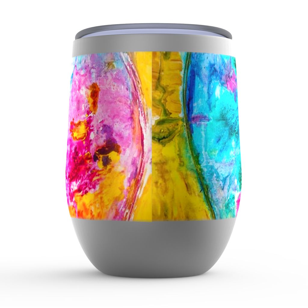 Where You Go I'll Go Stemless Wine Tumblers canvas print in room setting - christian tumbler by Ivan Guaderrama