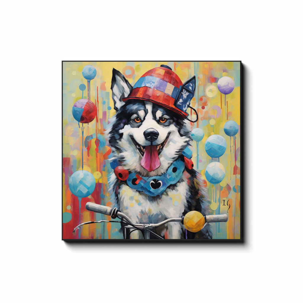 Jester Playful Essence - colorful pet portrait art by Ivan Guaderrama