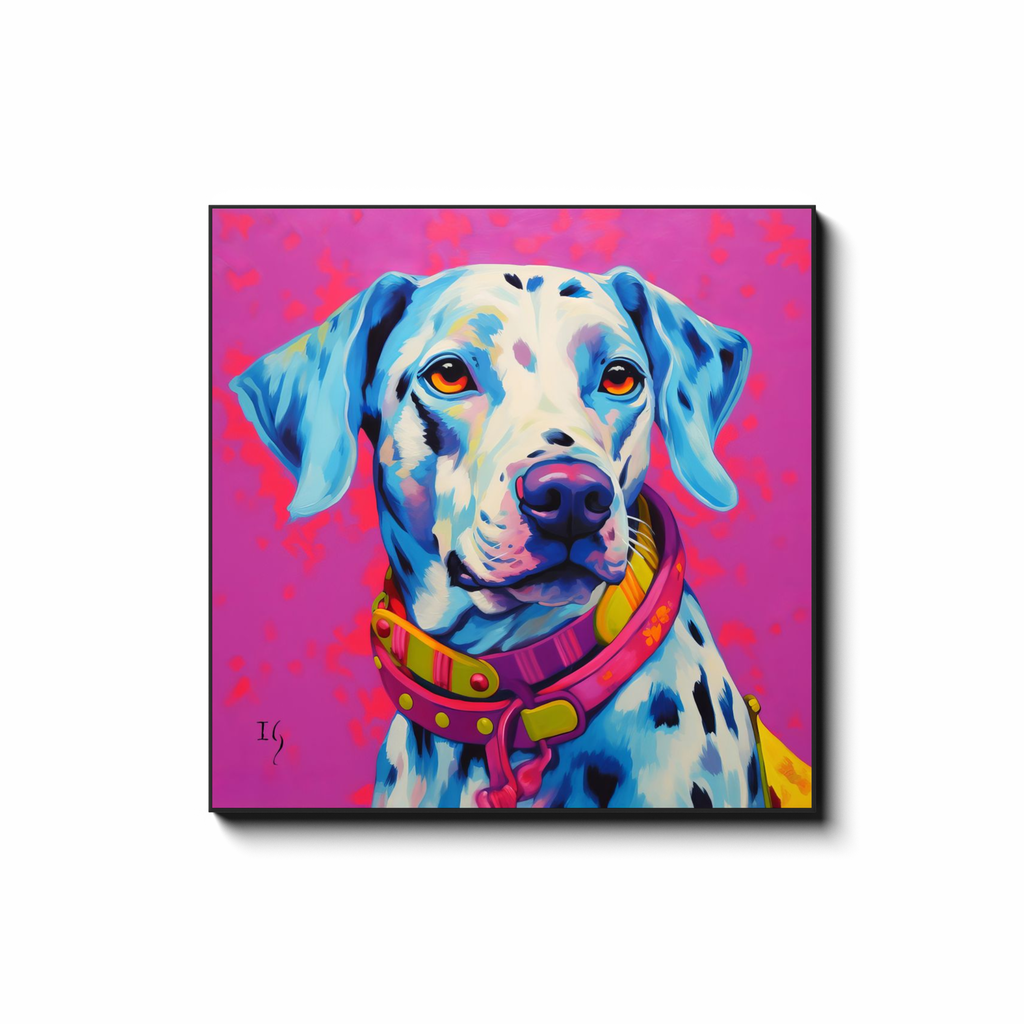 Magenta Spirit - colorful pet portrait art by Ivan Guaderrama