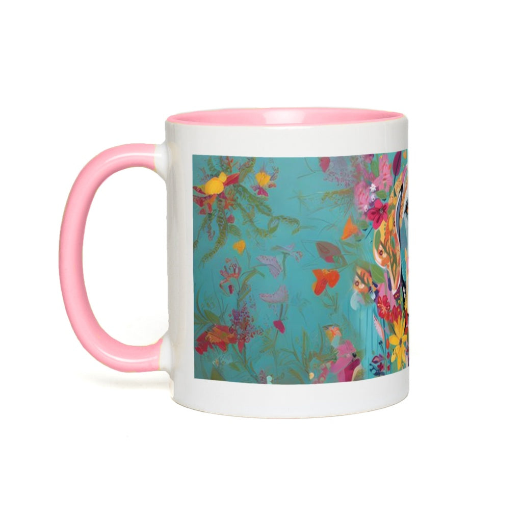 Garden of Companionship - Mugs canvas print in room setting - interactive art by Ivan Guaderrama