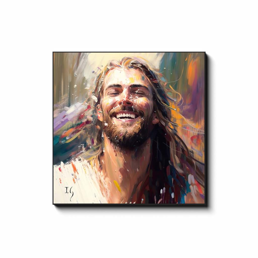 Jesus- The Light of Love-Canvas - interactive canvas print that comes alive with mobile app by Ivan Guaderrama