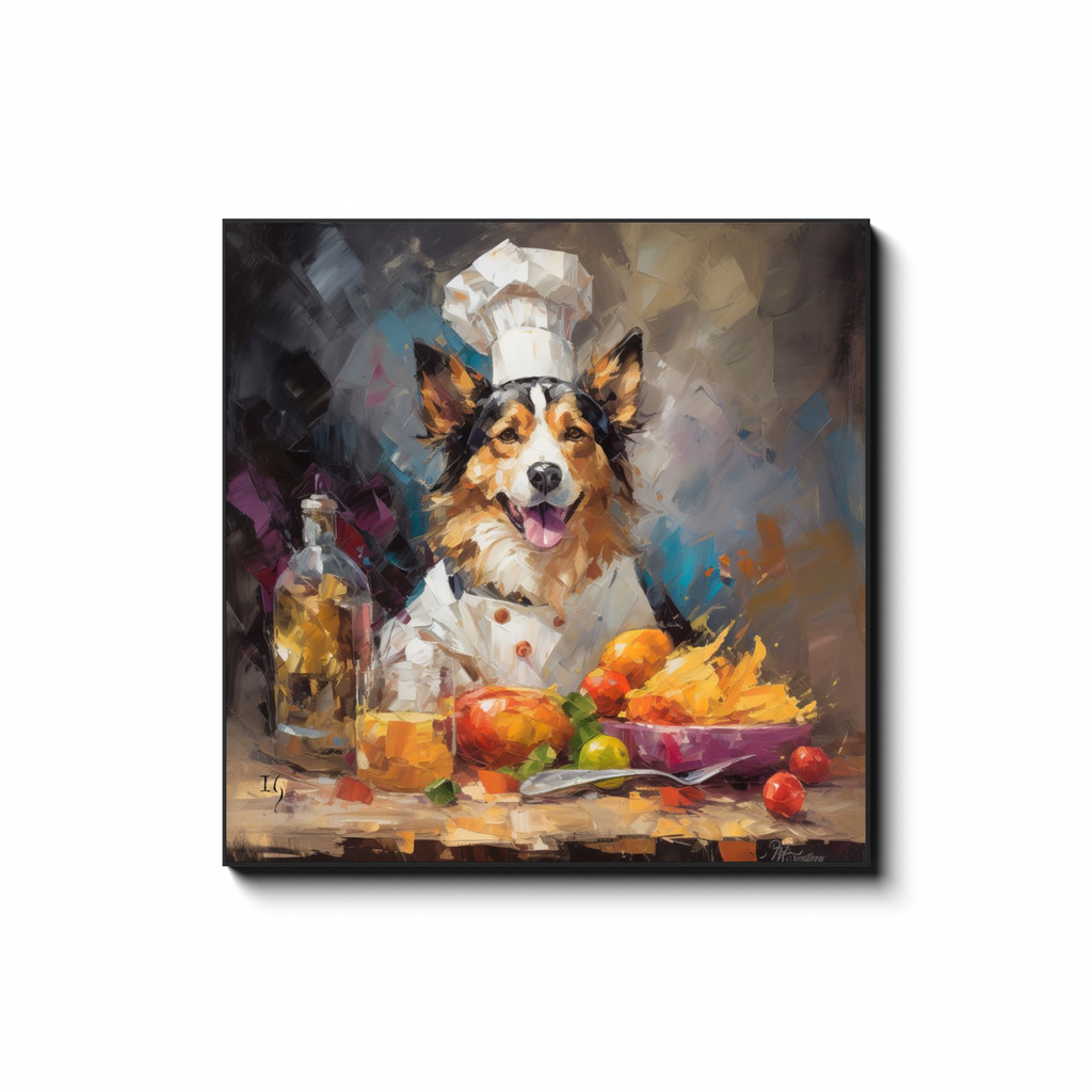 Passionate Chef - colorful pet portrait art by Ivan Guaderrama