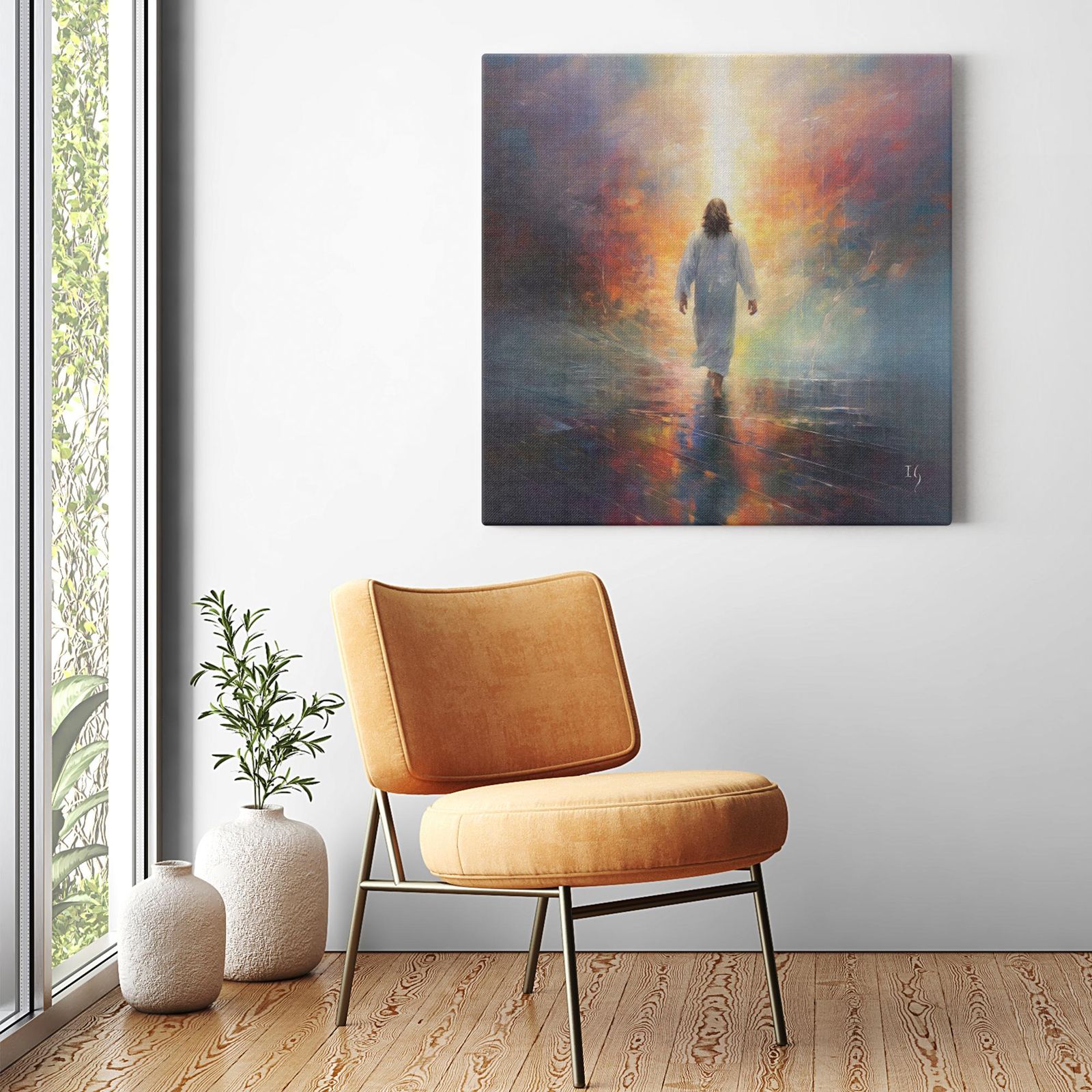 The Prince of Peace, Jesus artwork detail - smiling Jesus painting wall art