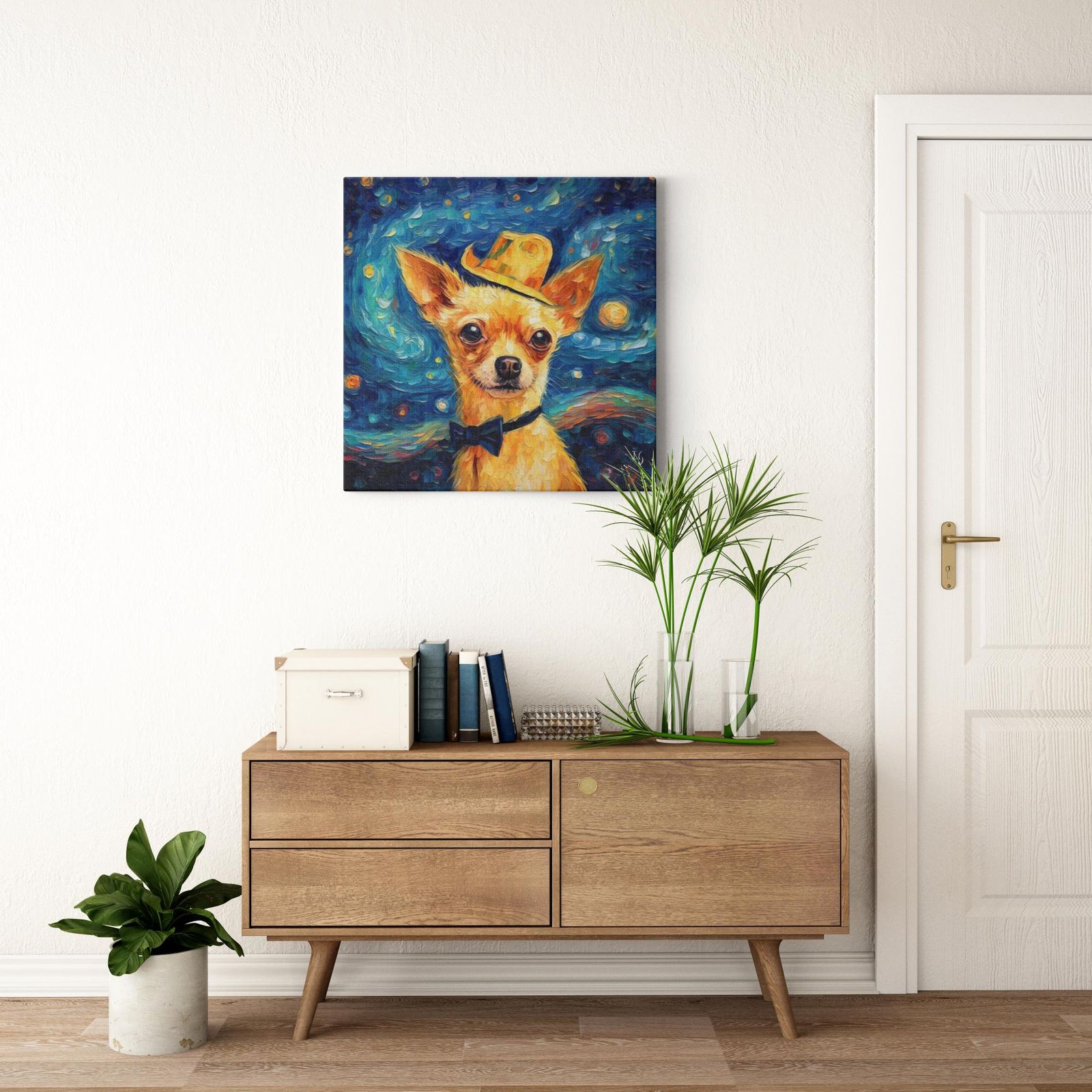 Twinkle in Canine Eyes artwork detail - colorful pet portrait art wall art