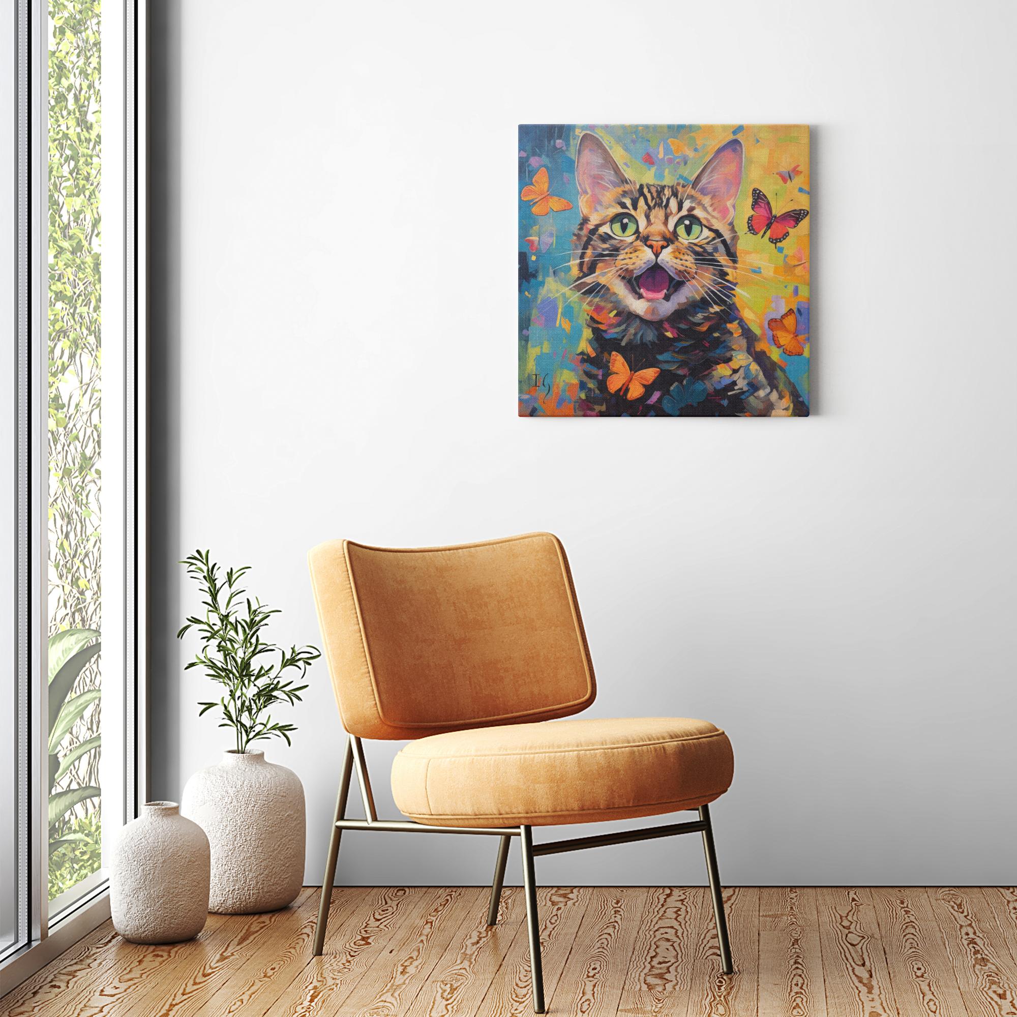Wings of Surprise artwork detail - colorful pet portrait art wall art