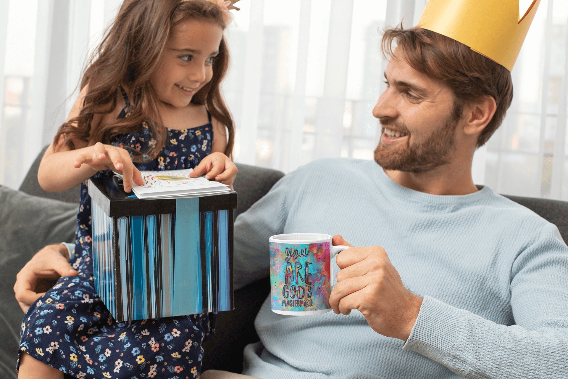 You are God's Masterpiece Interactive Mug artwork detail - interactive christian gift with augmented reality wall art