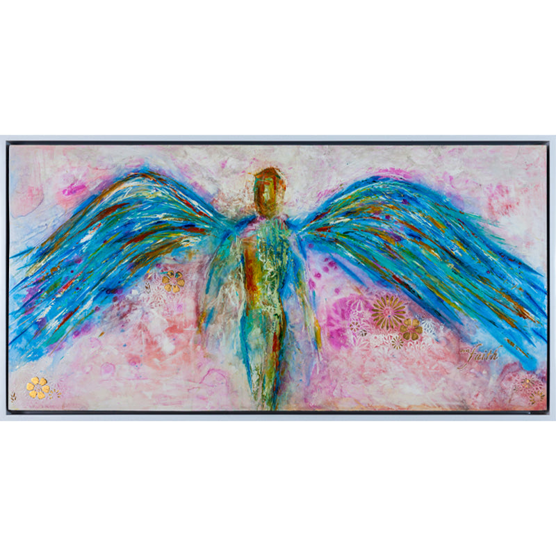 Angelic - original angel painting by Ivan Guaderrama