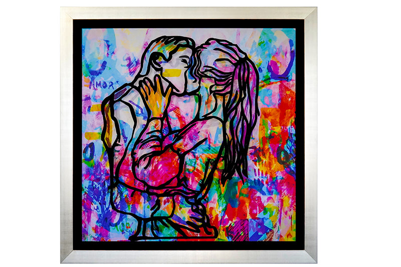ALL I NEED IS IN YOU - LIMITED EDITION canvas print in room setting - abstract art by Ivan Guaderrama
