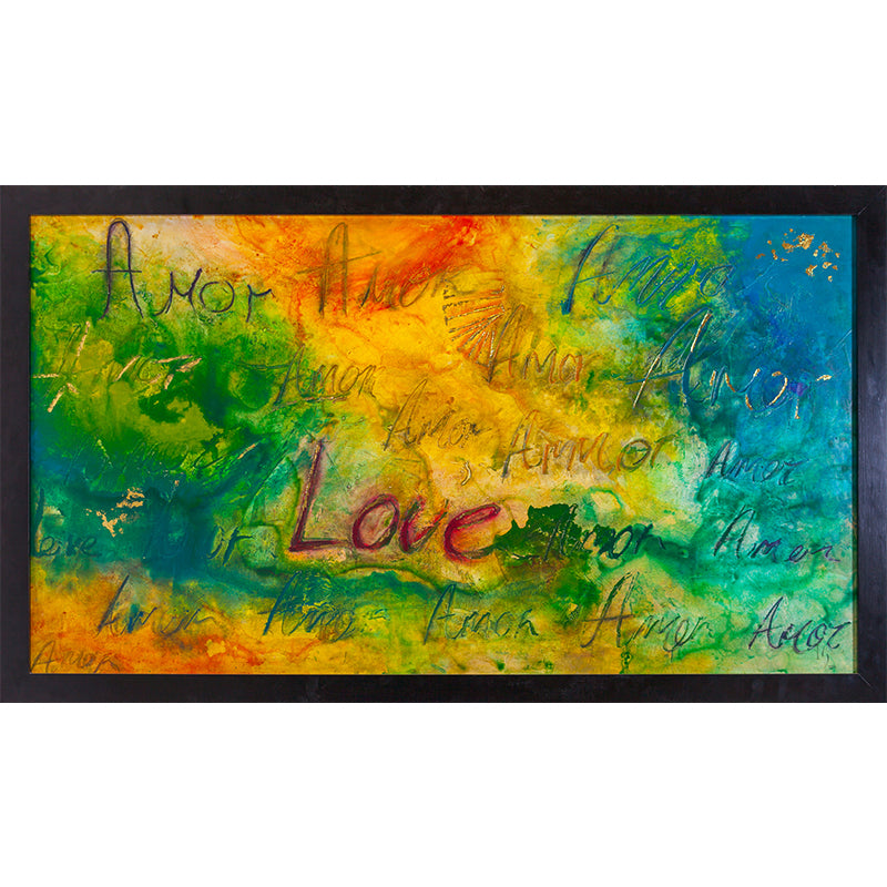 Amor, amor, amor - original abstract painting by Ivan Guaderrama