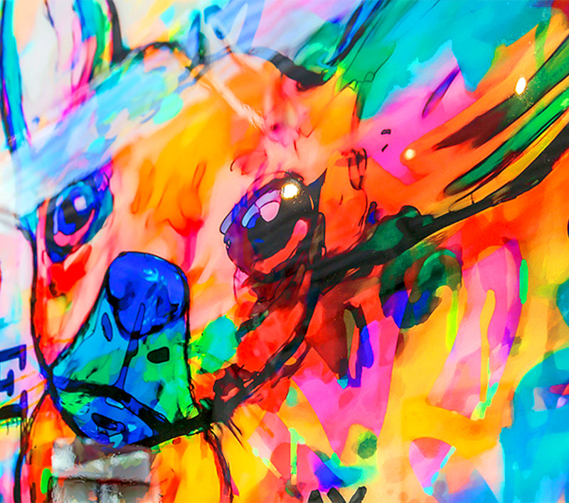 Ay Chihuahua - LIMITED EDITION canvas print in room setting - heart painting by Ivan Guaderrama
