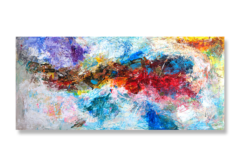 The Colors Of Heaven - original abstract painting by Ivan Guaderrama