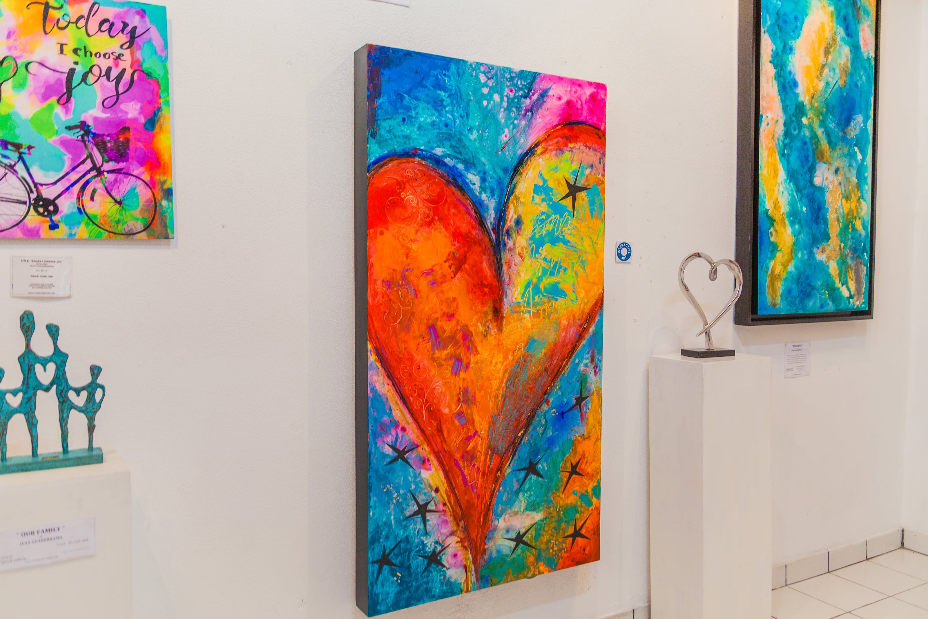 Enchanted Stars canvas print in room setting - original painting by Ivan Guaderrama