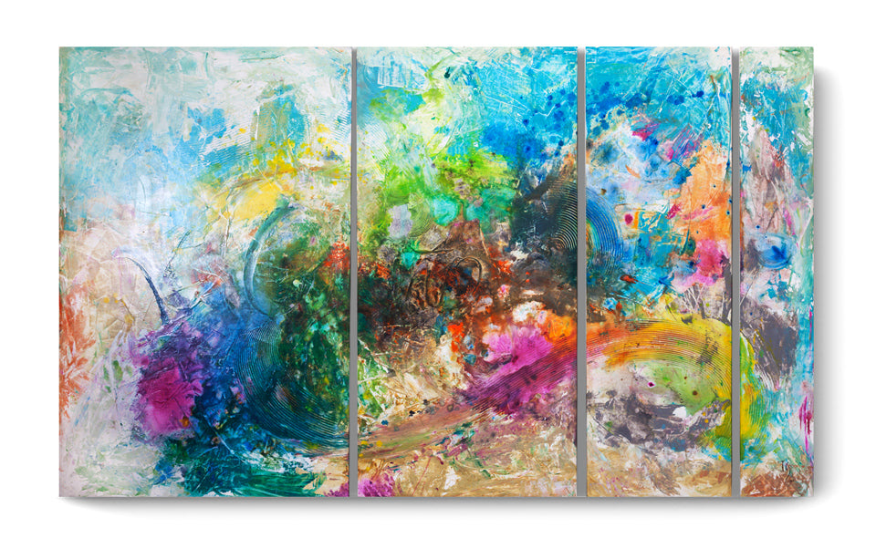 Cariño - original abstract painting by Ivan Guaderrama