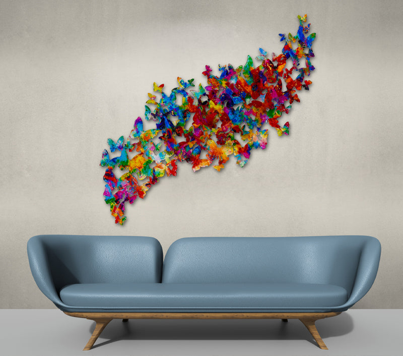 FIND LOVE canvas print in room setting - abstract art by Ivan Guaderrama