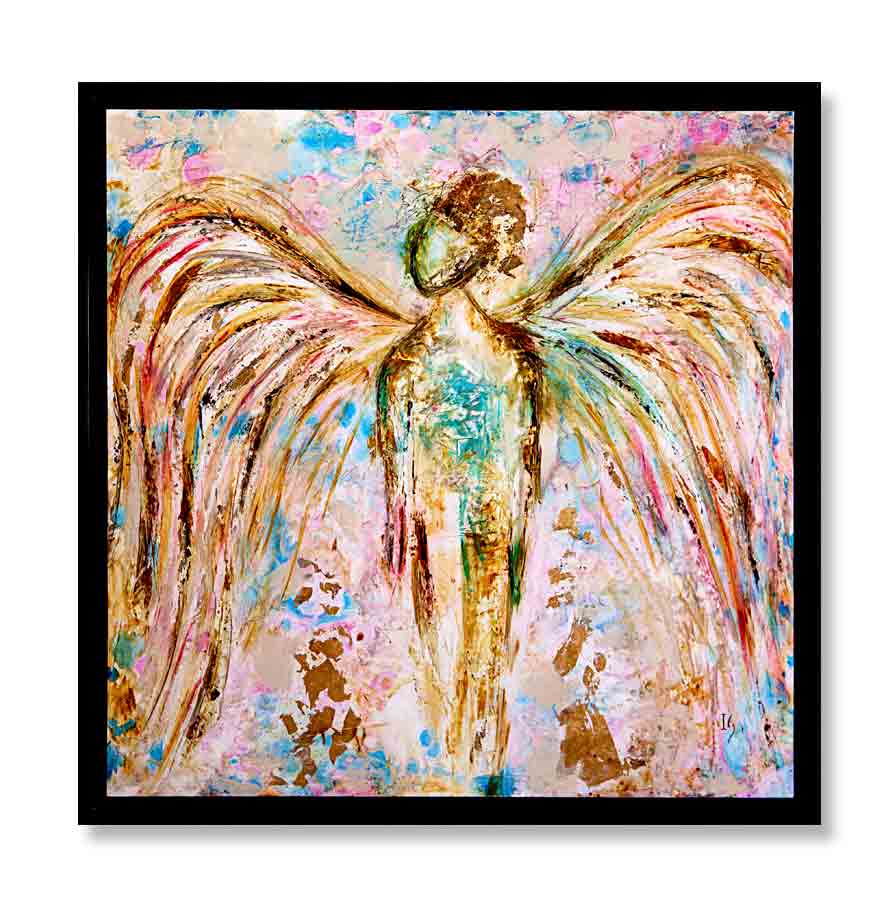 Angel Michel - original angel painting by Ivan Guaderrama