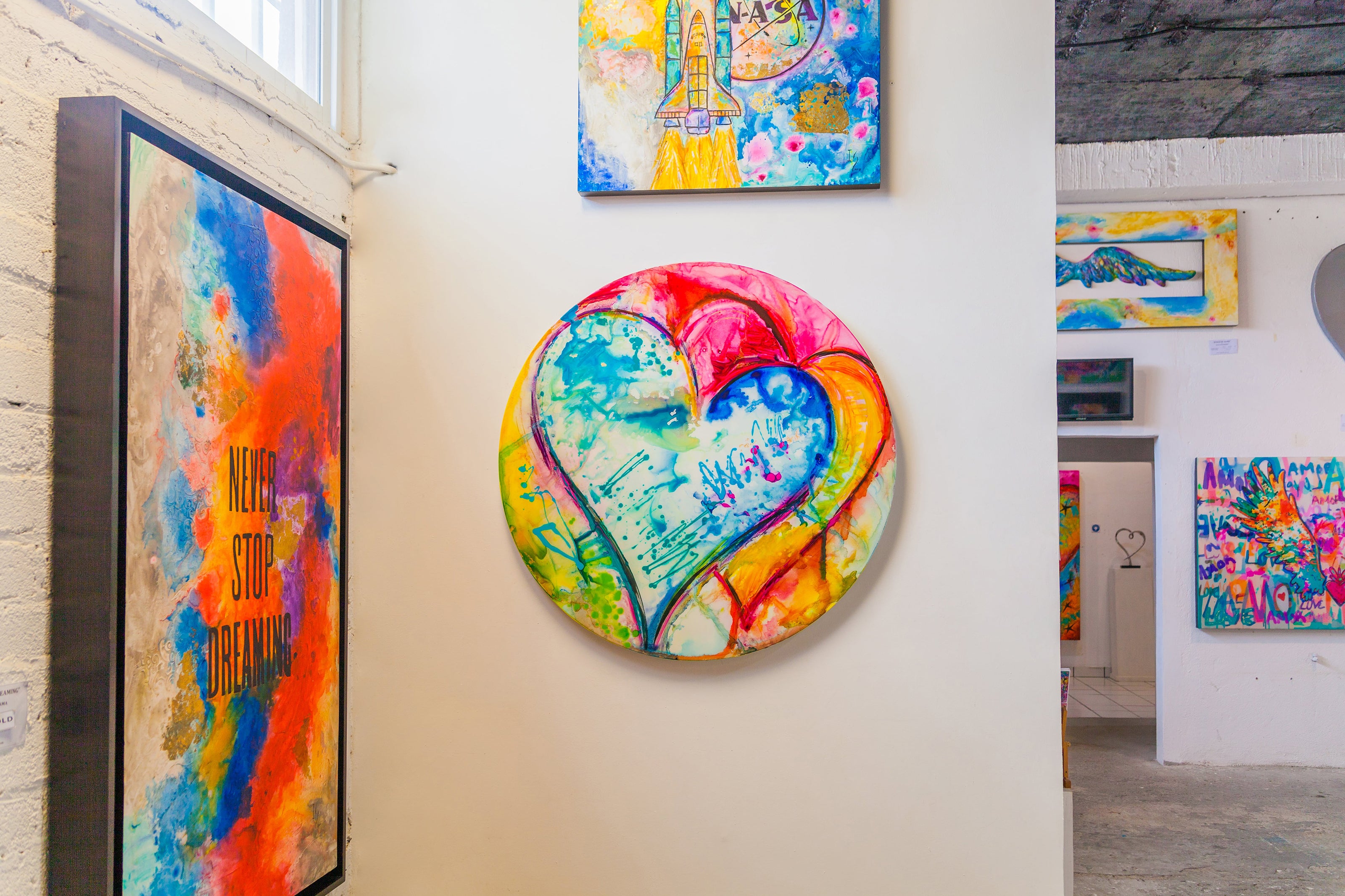 Forever canvas print in room setting - wall sculpture by Ivan Guaderrama