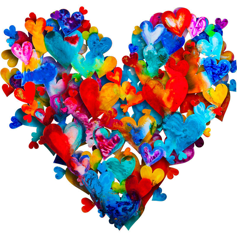 HOPE IN MY HEART - original heart painting by Ivan Guaderrama