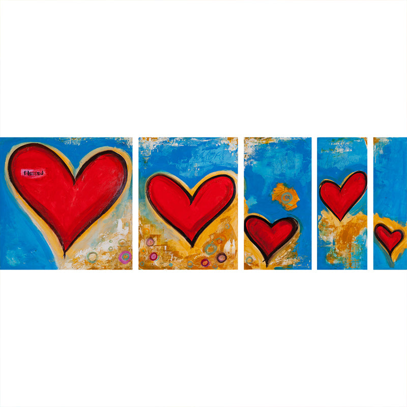 HEAVENLY HEARTS - original heart painting by Ivan Guaderrama